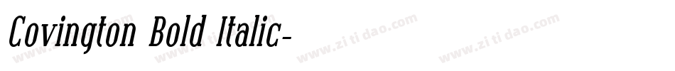 Covington Bold Italic字体转换